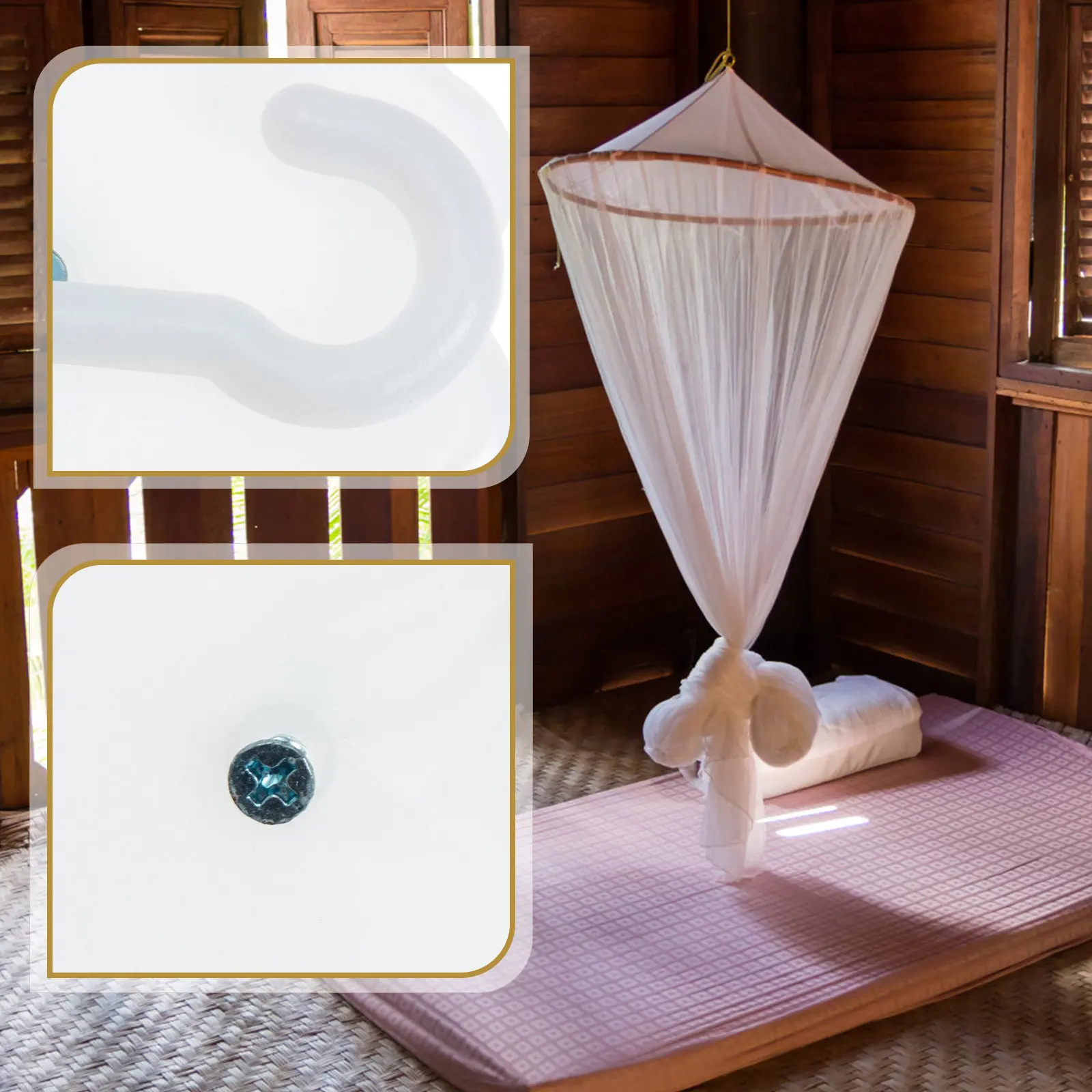 2 Sets Baby Crib Net Hanging Hooks – Easy Install, Insect Protection & Private Space for Kids