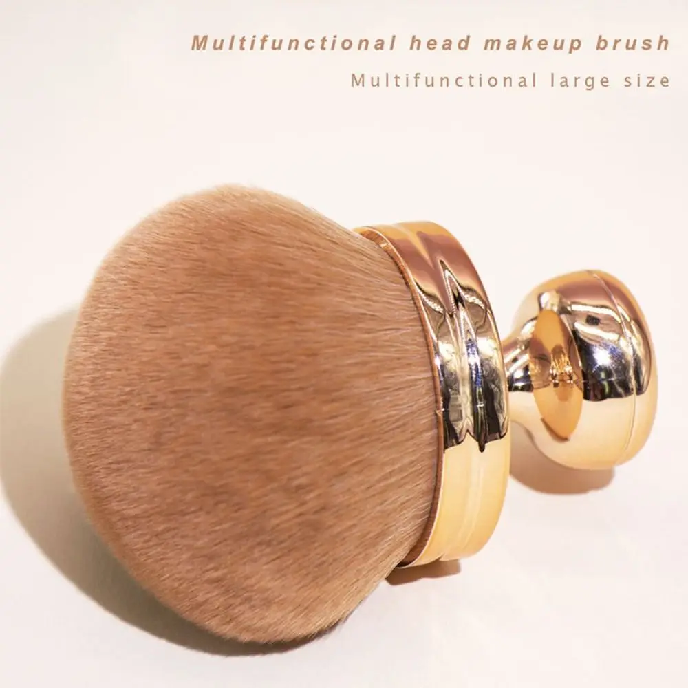 Multi-Purpose Ergonomic Extra Large Body Makeup Brush Soft Mushroom Wide-Headed Kabuki Brush Fashion Gold Nail Powder Brush Face
