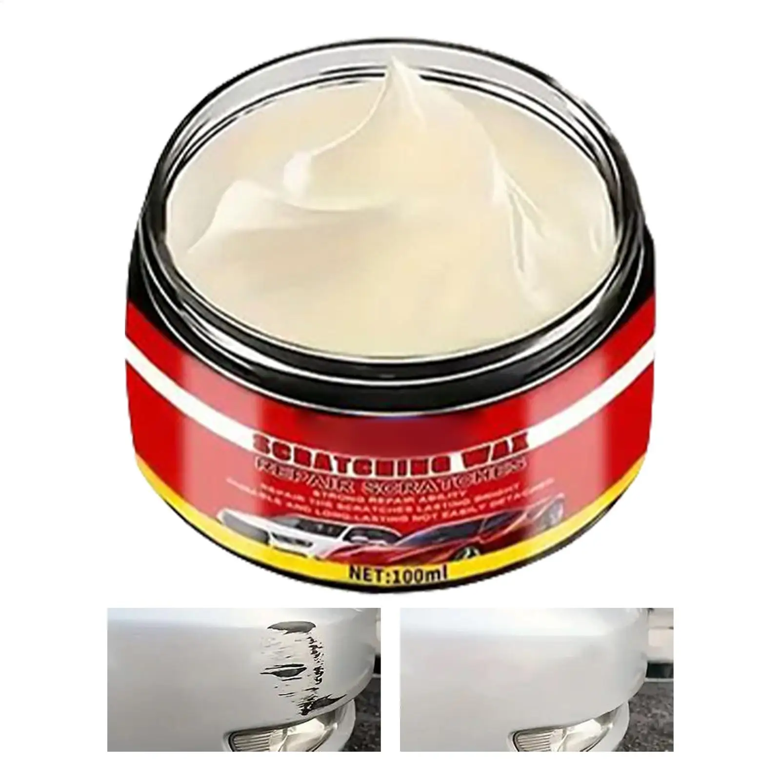 

100ml Deep Scratch Remover Car Scratch Repair Wax For Cars Long-Lasting Polishing Cleaner Restorer With Sponge Paint For Marine