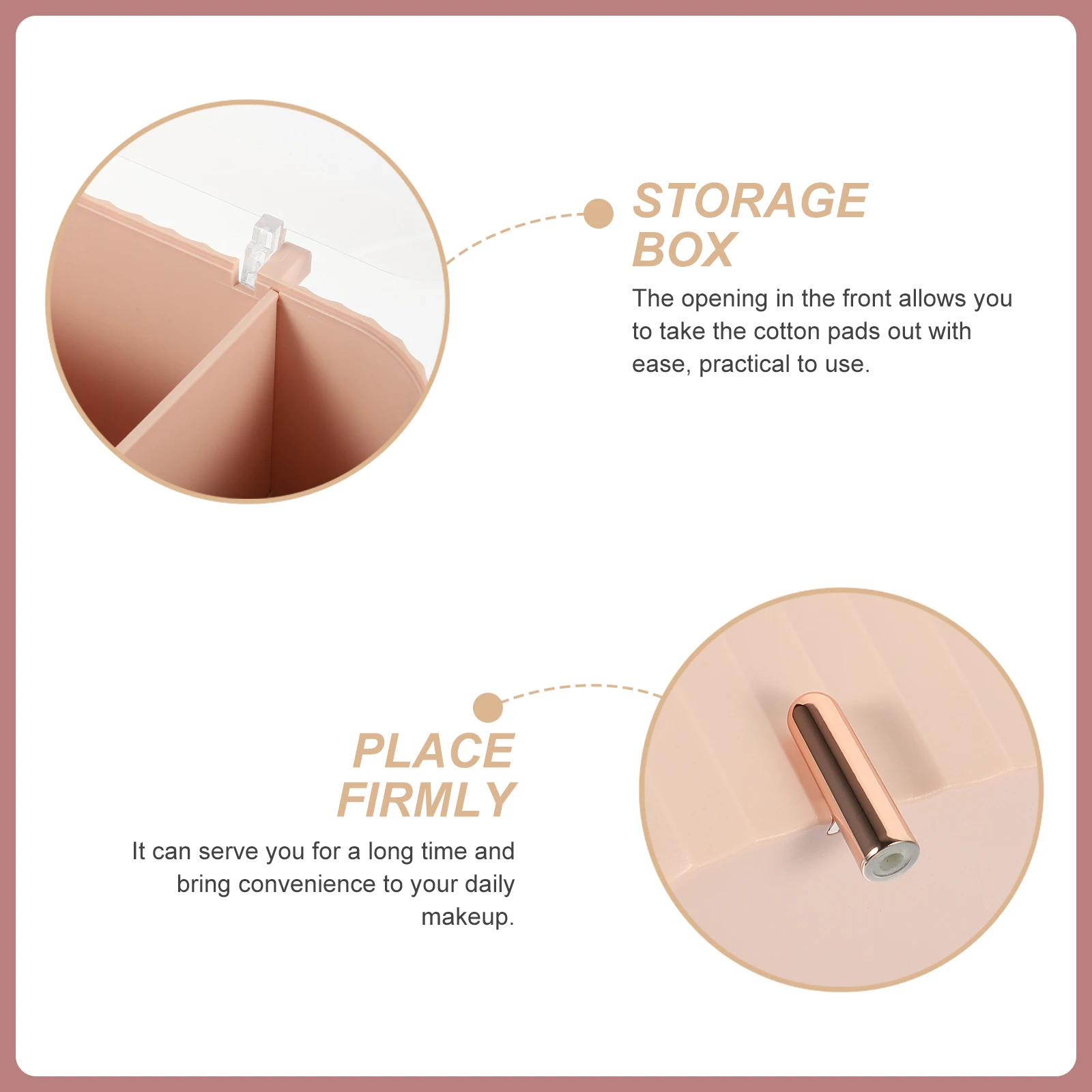 

Four Grid Box Cotton Swab Container Makeup ganizer Pads Storage Vanity Desk Accessories HOLDER Practical Use Divided