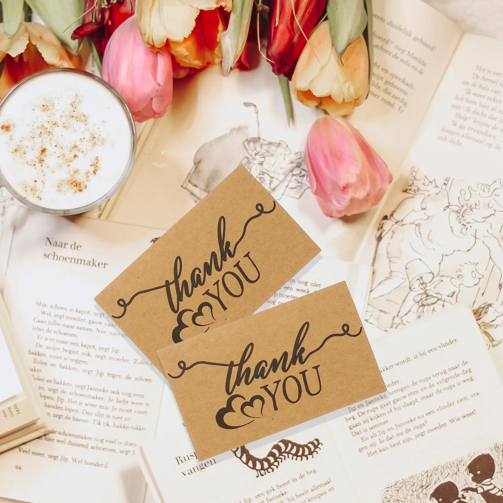 

120 Pcs Thank You Cards Compact Lightweight Portable Business Message Decoration Cards for Wedding Kids Gifts