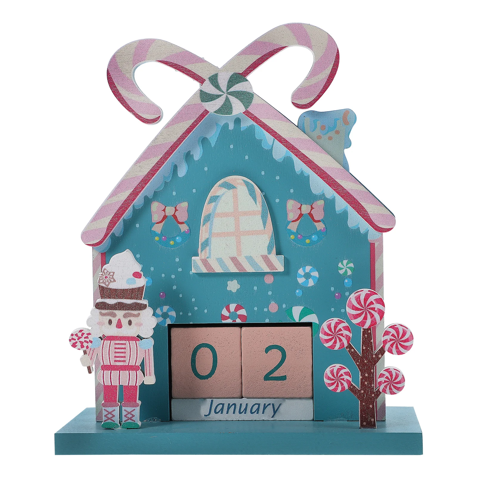 

Christmas Countdown Calendar 2025 Wooden Blocks Desktop Decor Nutcracker Figures Holiday Feng Shui Flip Block Small Creative