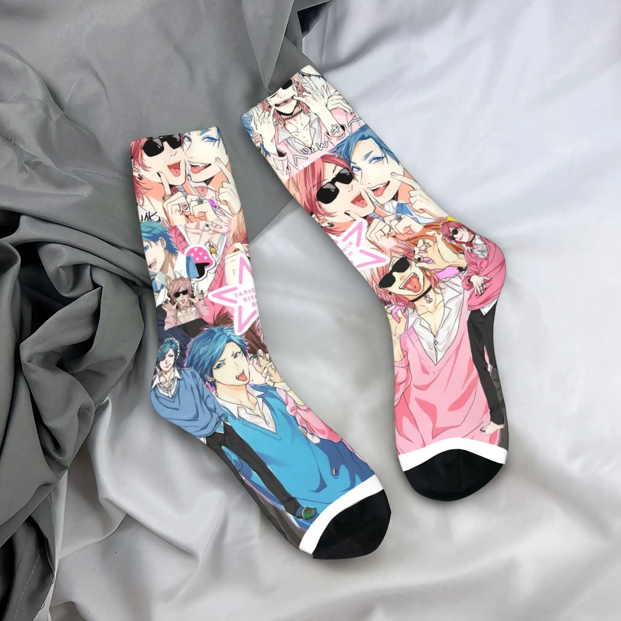 Yarichin B Club Yuri Socks  Anti-Slip Stockings Men Comfortable Running Sports Socks Autumn Novelty Graphic Socks