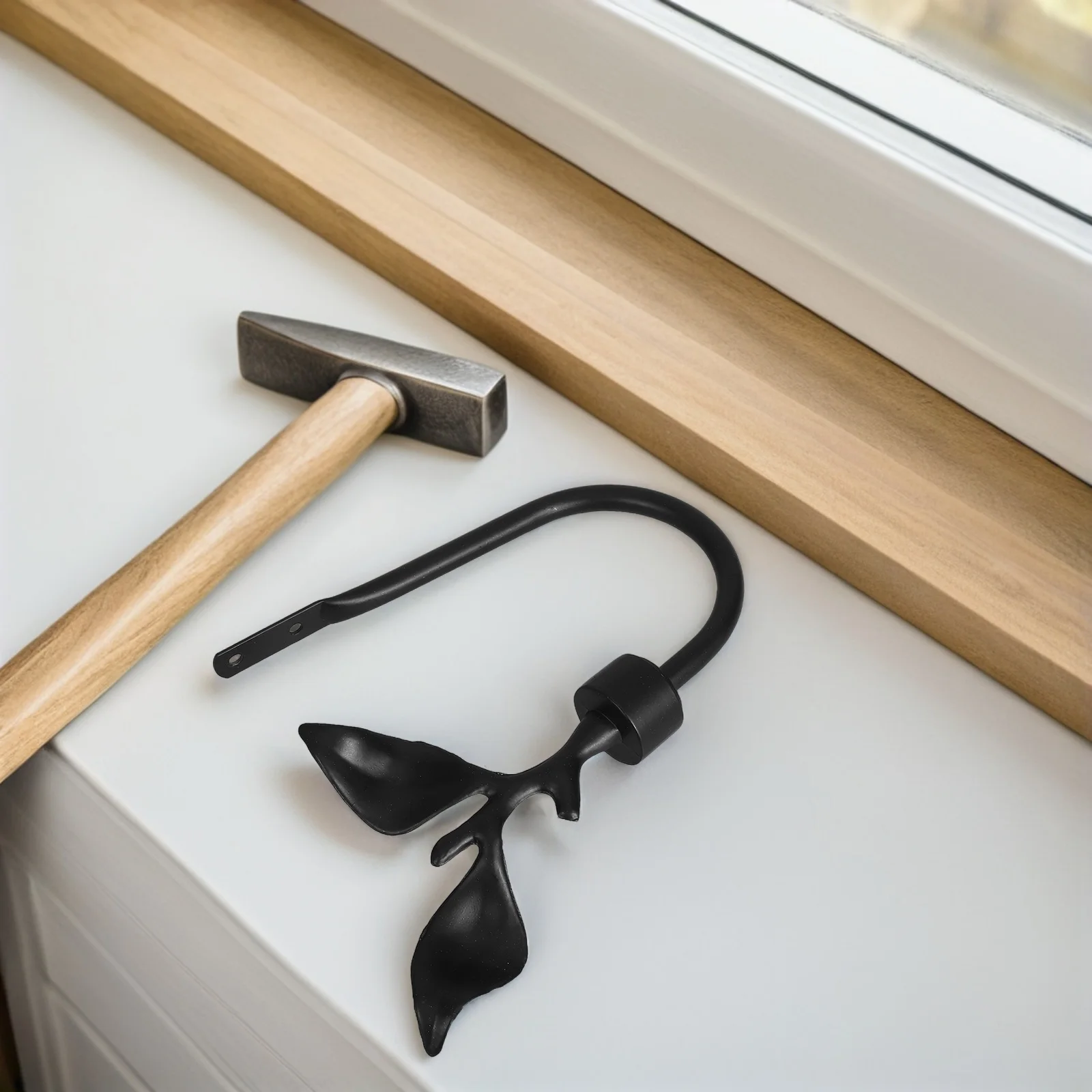 

2Pcs Leaf Curtain Holdbacks Metal Wall Mount Curtain Hooks Pull Tieback Drapery Hooks Window Decor Wall Hook Holder for Curtains