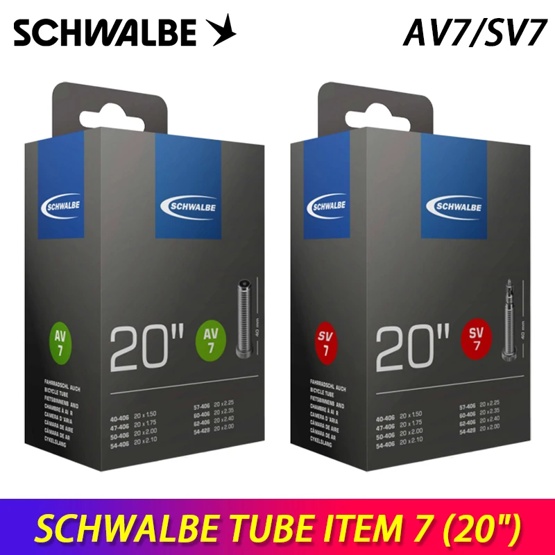 ¿Por qué el neumático interior SCHWALBE AV7A es la mejor opción para bicicletas de 20 pulgadas?