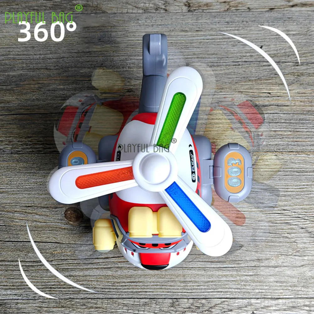 ของเล่นเฮลิคอปเตอร์ไฟฟ้ารุ่น 360 °   การเคลื่อนไหวอัตโนมัติของเล่นรถไฟ LED เพลงใบพัดหมุนตลกเด็กคริสต์มาสของขวัญ VG230