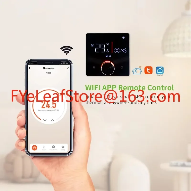 التدفئة الكهربائية تحت البلاط متحكم في درجة الحرارة تسخين المياه ترموستات ذكي