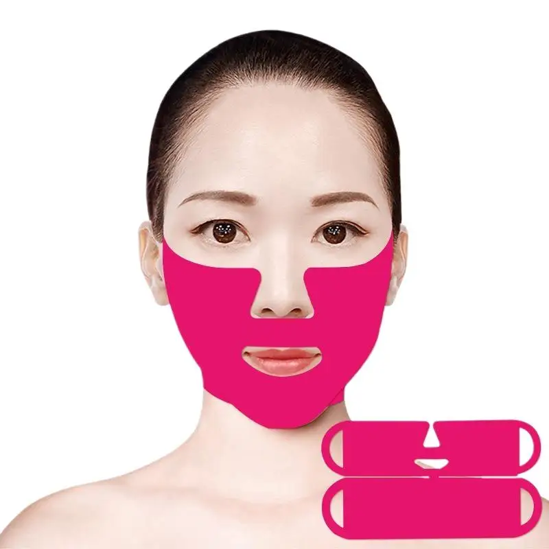 NEUE Ohrhängende V-Line Schlankheitsmaske Nano-Hydrogel Elastische Gesichtsstraffungsmaske Feuchtigkeitsspendende Anti-Aging Straffende Gesichtspflegemaske – Detail 7