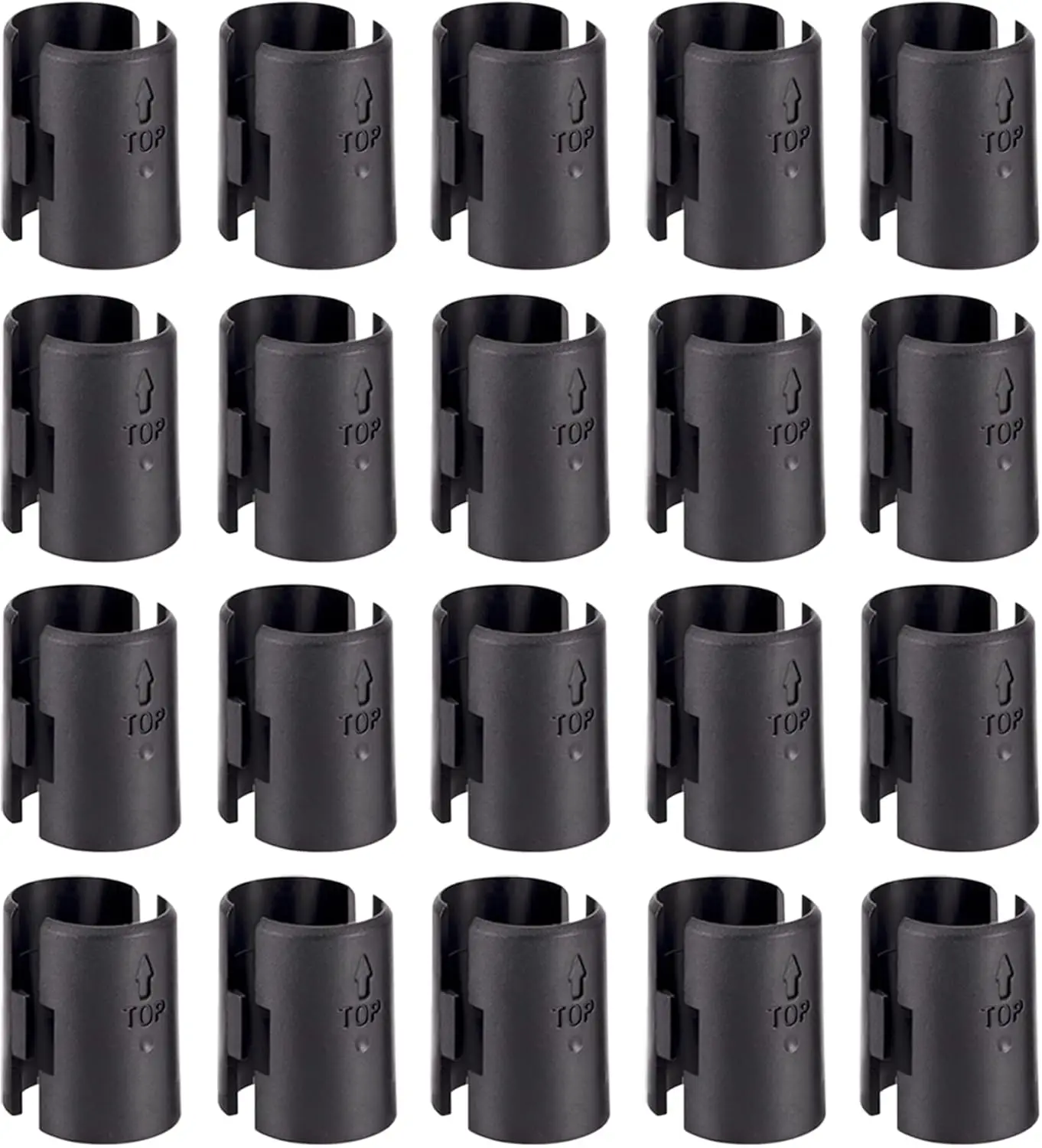 

40-Pack Wire Shelf Lock Clips for 1" Metal Poles, Durable ABS Plastic Replacement Parts