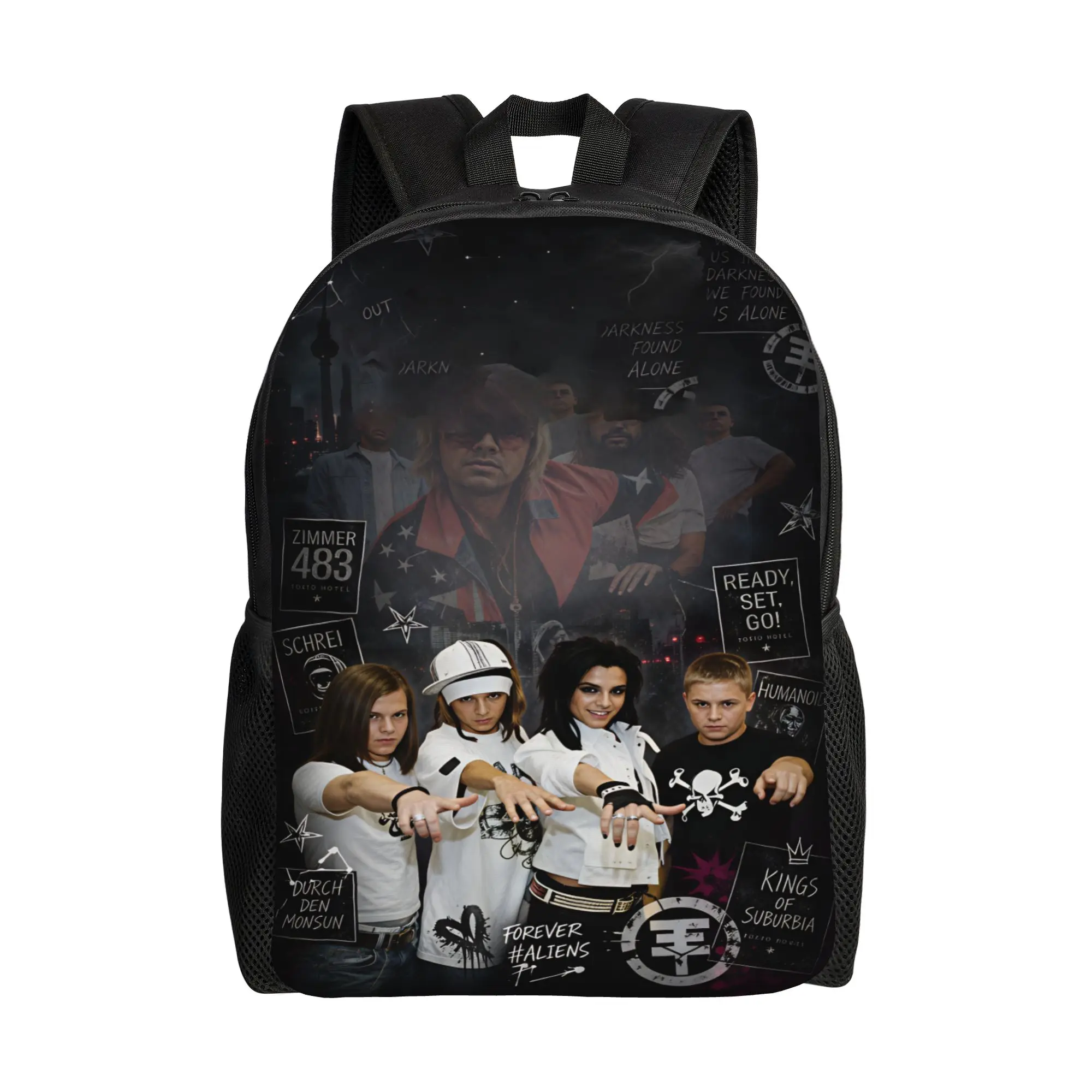 Tokio Hotel Bill Tom Kaulitz  Backpack  Hiking Backpacks Male Fashion School Bags Custom Durable Rucksack