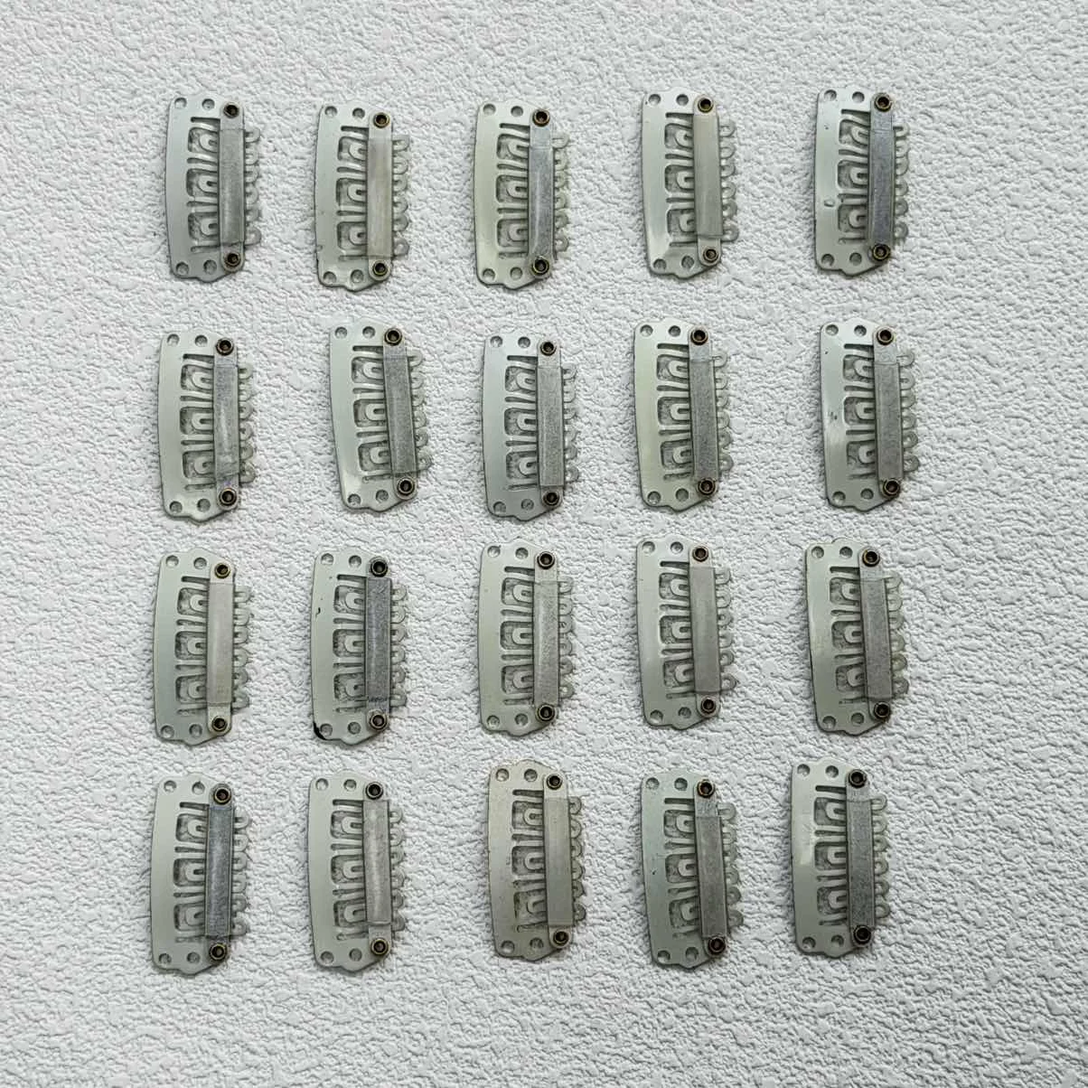 Hair Extension DIY Kit with 50Pcs Stainless Steel Mini Snap Clips Each Bag, Including Hair Comb for Wig Crafting
