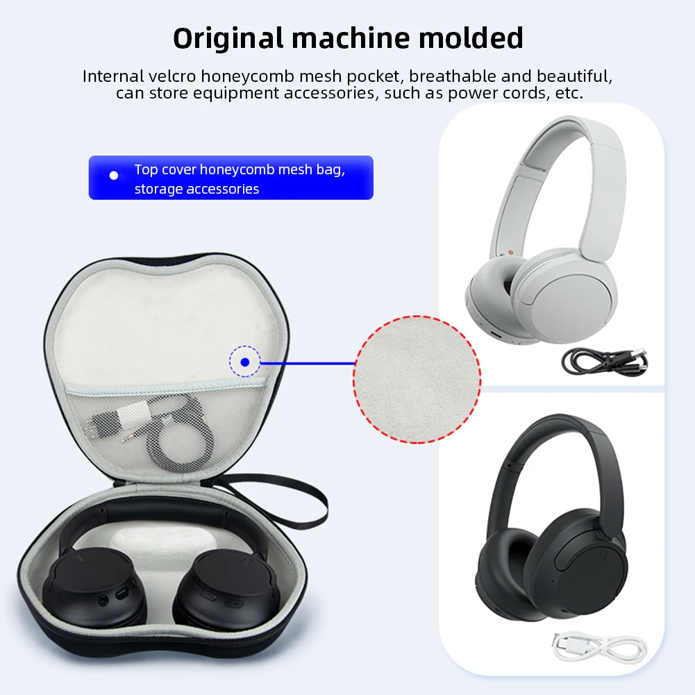 Earphone Holder Case Anti Scratch Headphone Protection Storage Bag Shockproof Dustproof Accessories for SONY WH-CH720N/WH-CH520