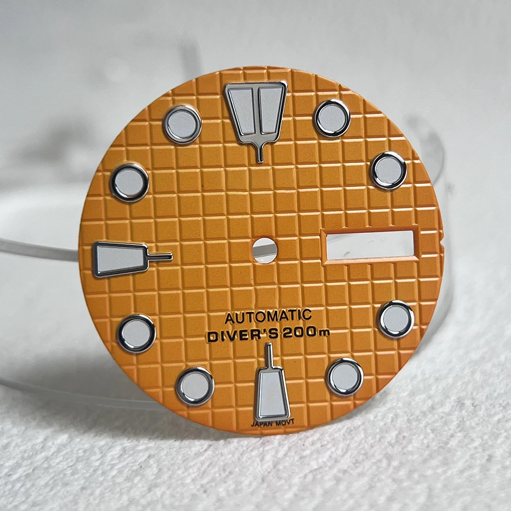 28.5mm Watch Dial Exact Fit No Grinding Colorful Studs Dual Date NH36 Aftermarket Parts