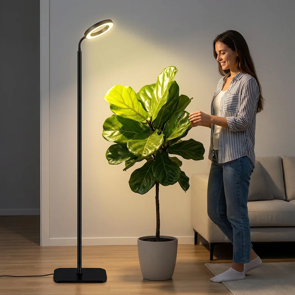 

Светильники для растений с скрытым кабелем, гибкой штангой и полным спектром LED для равномерного освещения, 10 уровней яркости