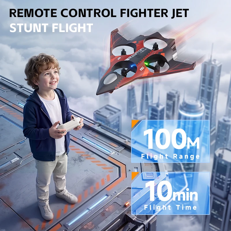 V61 RC Aircraft 2.4G RC Plane Stunt Glider Electric Fighter Remote Control Airplane 360 ° Rolling Flying Plane Toys for Boys Kid