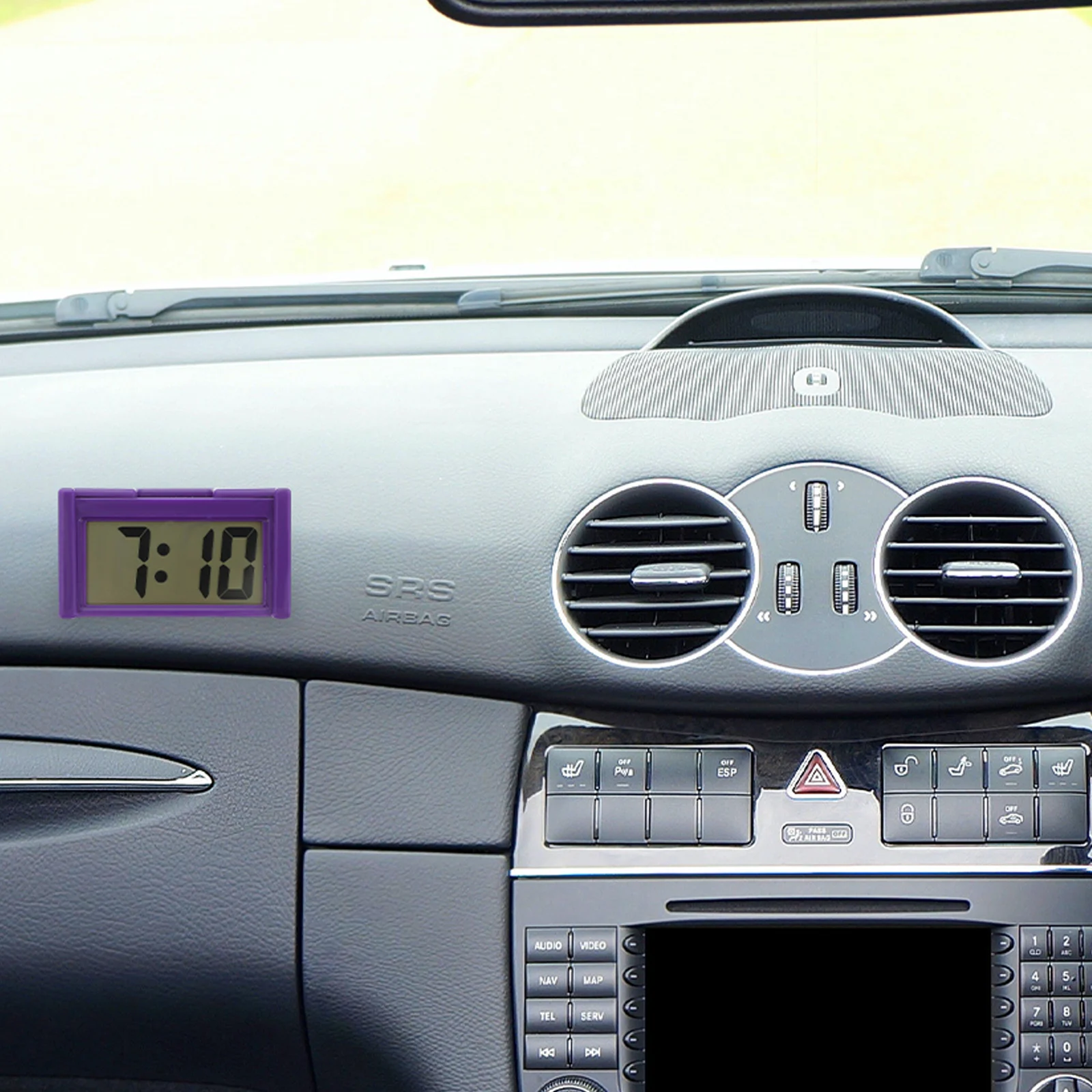

Car Clock Mini Digital Electronic Stick on Clock for Auto Dash Exquisite Design Practical Gift for Drivers Easy to Use