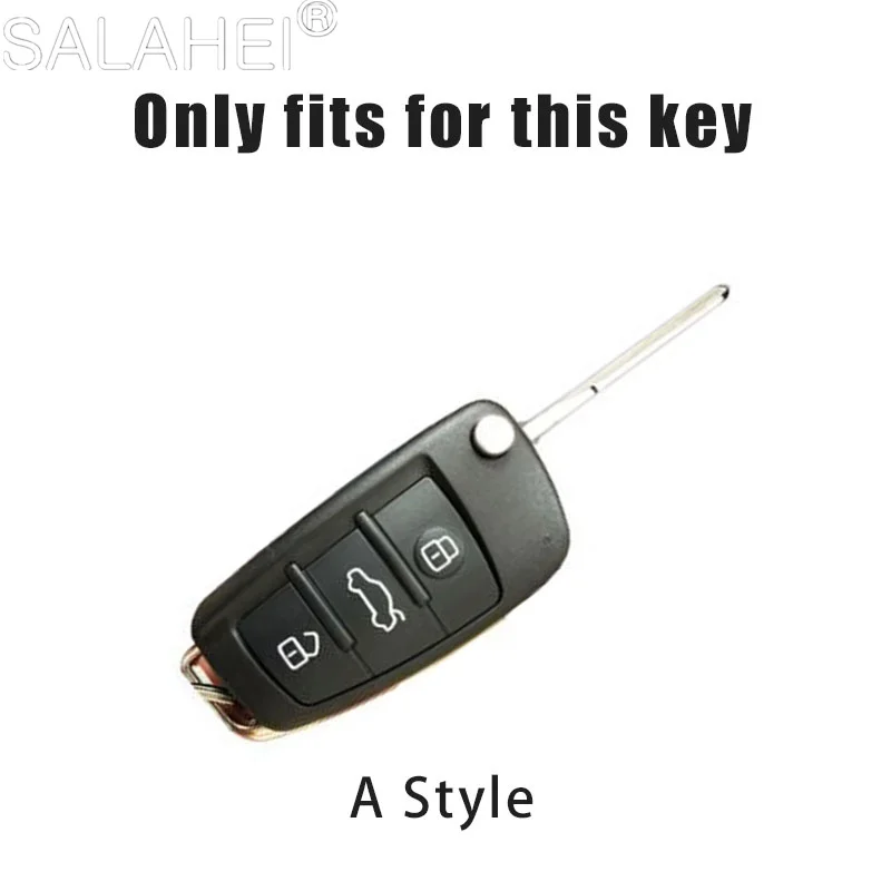 Car Folding Key Full Cover Case for Audi A3 8L 8P A4 B6 B7 B8 A6 C5 C6 4F RS3 Q3 Q7 TT 8L 8V S3 Keychains Shell Auto Accessories