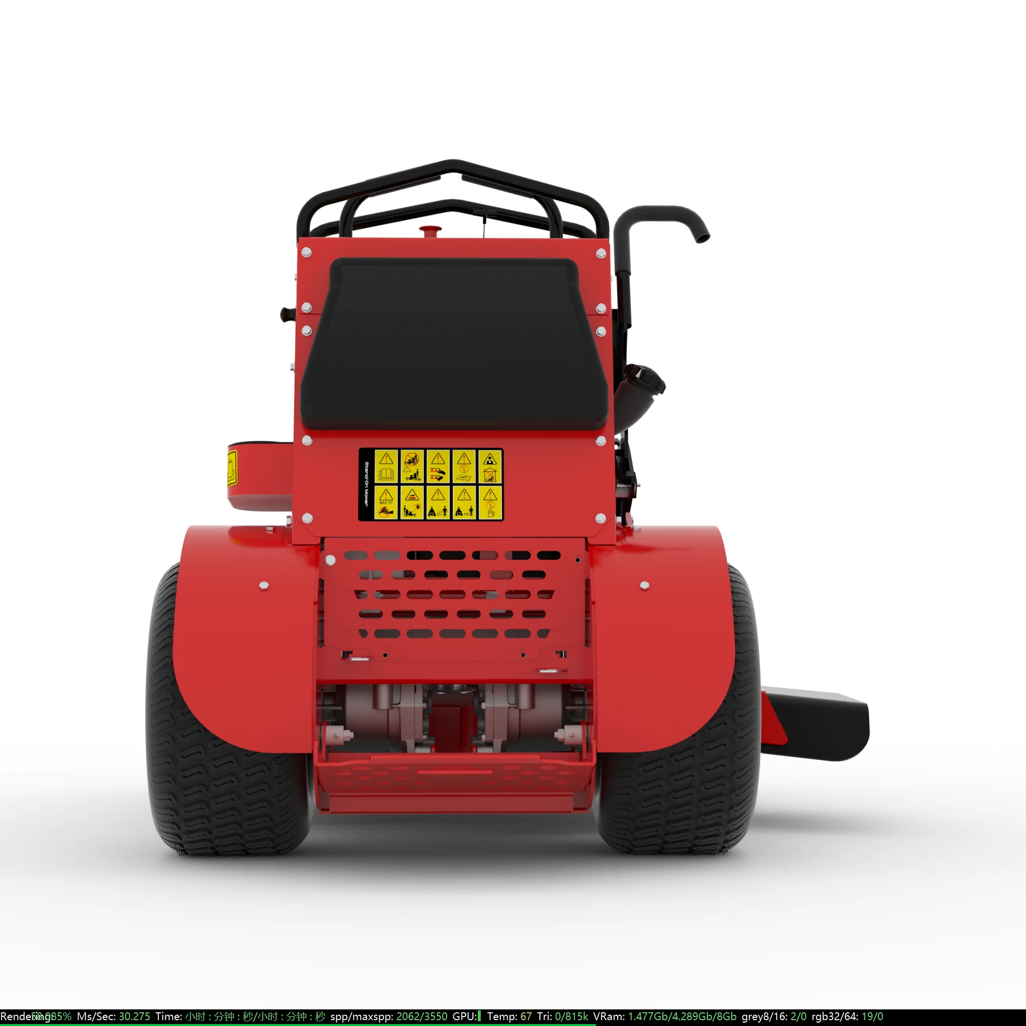 36-Zoll-Ständer auf Benzin-Grasschneidern, verwandeln Nullmäher, Preis