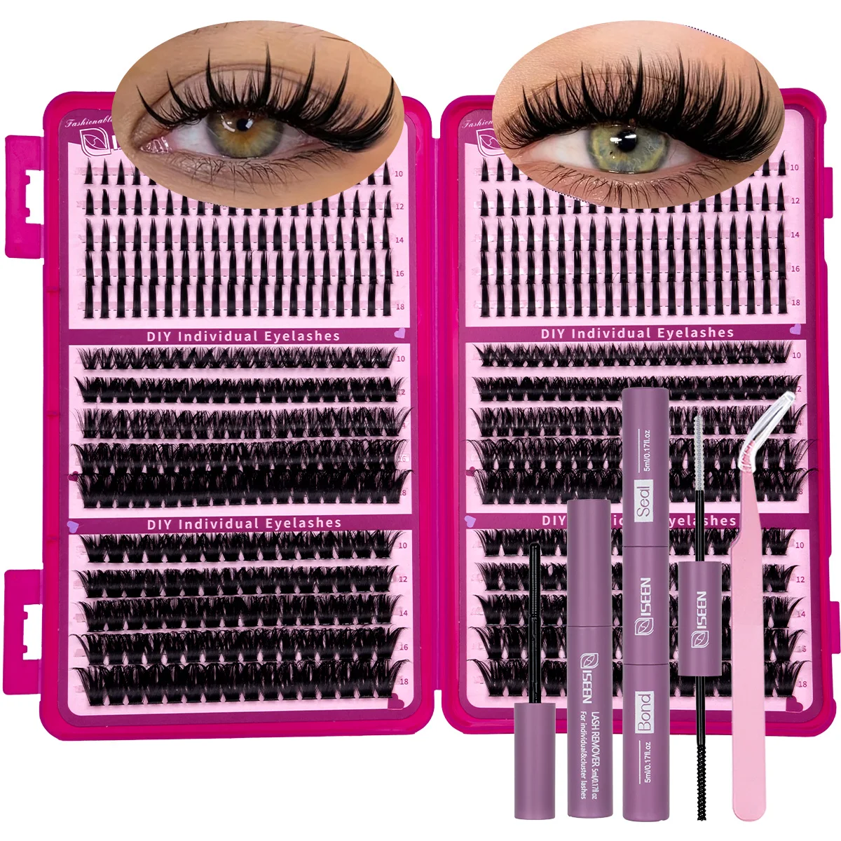 DIY Wimpern-Cluster-Set Große Kapazität Weiche Wimpern Faux Mink Wimpernverlängerung Einzelwimpern DIY zu Hause Wiederverwendbar – Detail 9