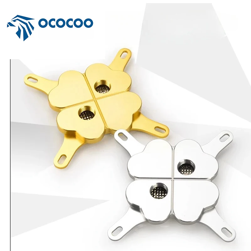 

OCOCOO Metal CPU Water Cooled Block Suitable Intel Platform LGA1151/LGA1120/2011/1366 Aluminum Alloy+Copper Gold/Silver AI-C77F