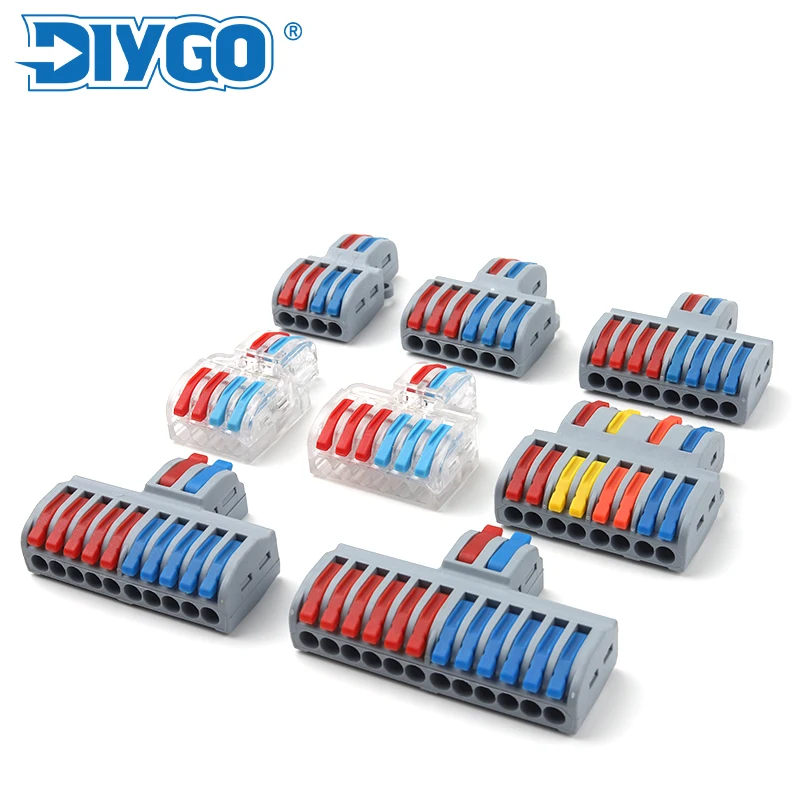 

Mini 1 In Multiple Out SPL Quick Easy Splitter Push-in lever Splicing Connectors Terminals Compact Conductor Wiring Connector