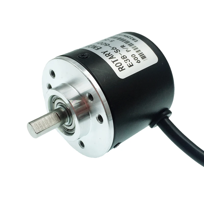 E38 Incremental Optical Rotary Encoder 5-24V DC 360P/R 400P/R 600P/R AB Two Phases 6mm Shaft outputing NPN or Voltage