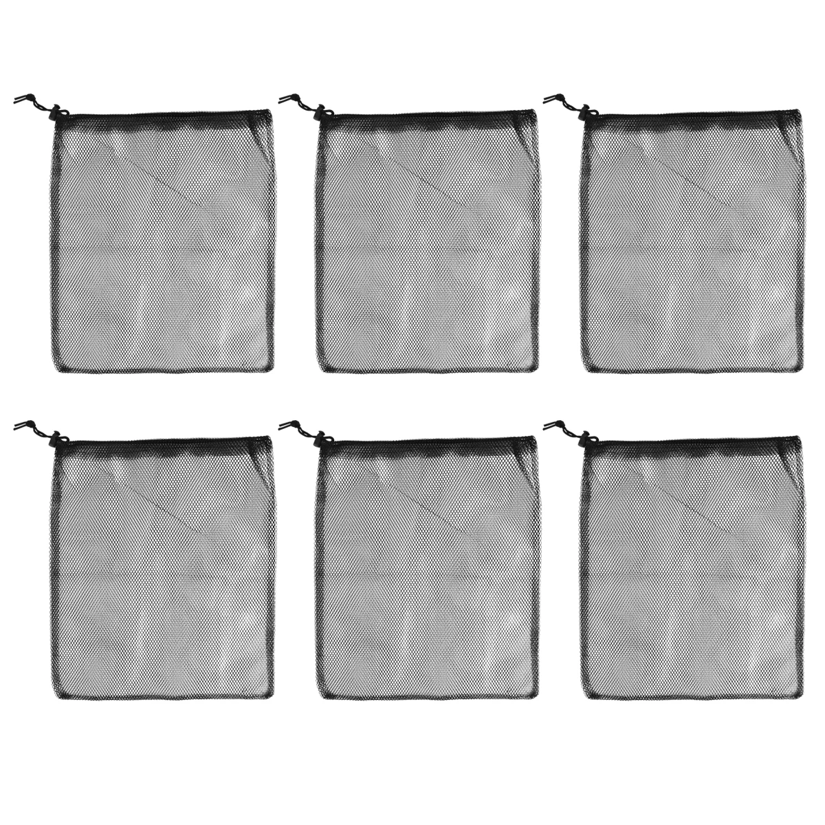 

6 Pcs Foldable Mesh Bundle Pocket Storage Bag Drawstring Water Proof Travel Pouch