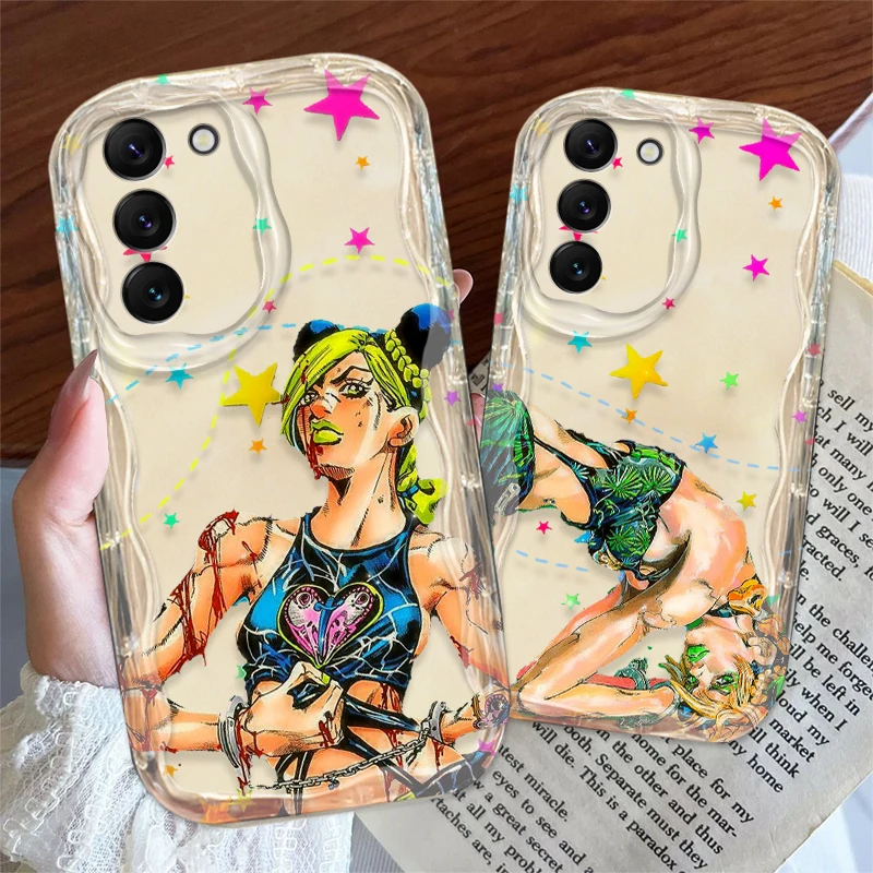 Anime JoJo Bizarre Adventure Cover For S21 S23 S24 Ultra Plus FE A55 A35 A25 A05S A54 A53 A52 A33 A32 Wave Oil Phone Case