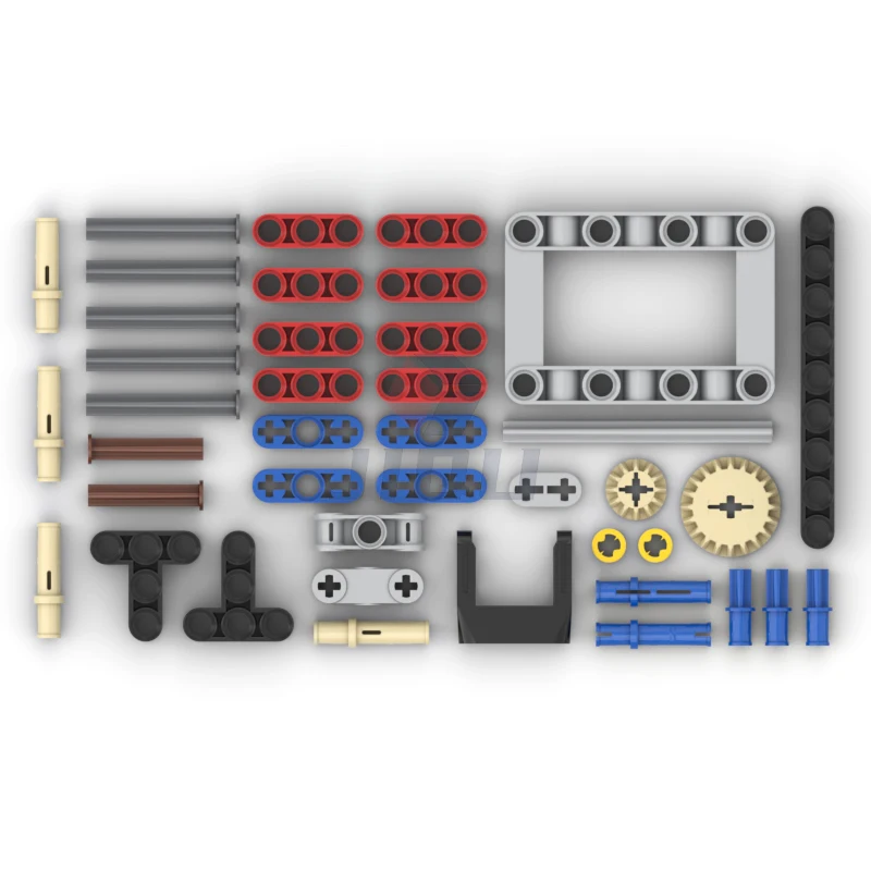 

41 Pcs High-Tech Parts Gear Liftarm Connector Axle Pin Kit MOC Building Blocks Compatible Technical Car Steering Bricks DIY Toys