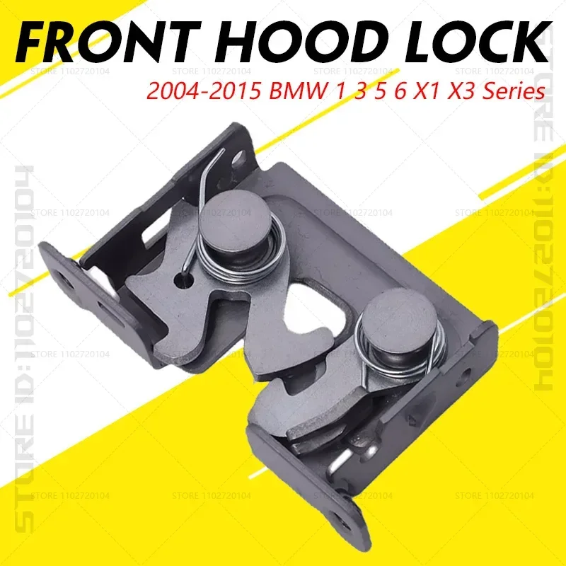 for 2004-2015 E60 E61 E63 E83 E84 E88 E90 E91 E92 BMW 1 3 5 6 X1 X3 Series Front Lower Hood Lock Latch 51237115229 51237008755