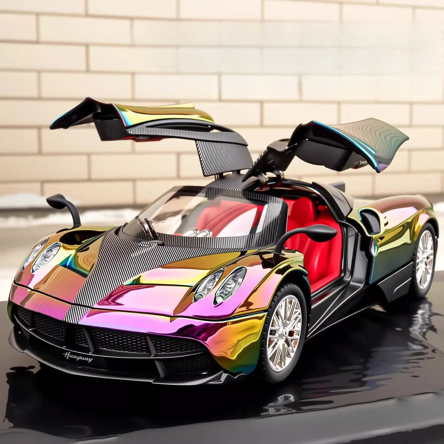 

1:24 Huayra Dinastia Supercar Electroplated alloy car model simulation sports car ornament children's toy car gift