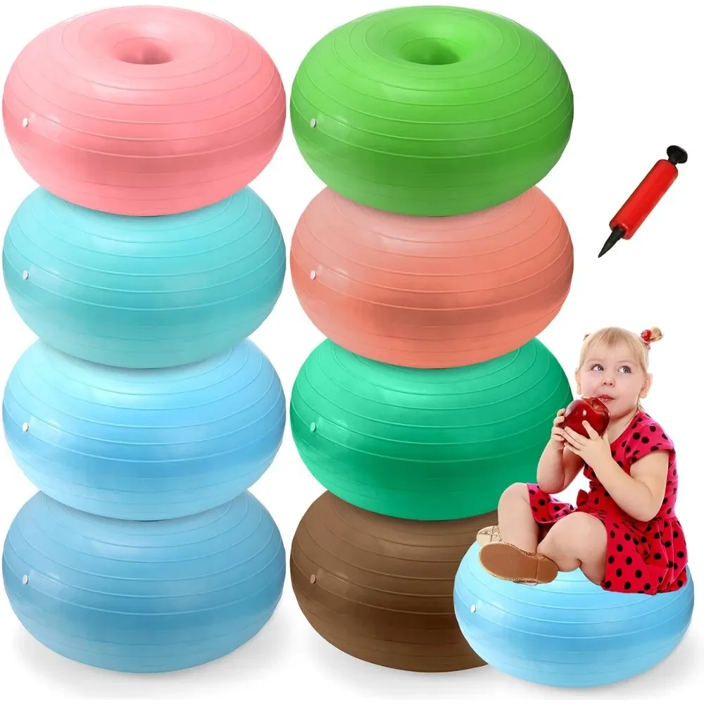 

8 Pcs Flexible Seating for Classroom Elementary Inflatable Ball Chairs for Kids Exercise Balance Chair