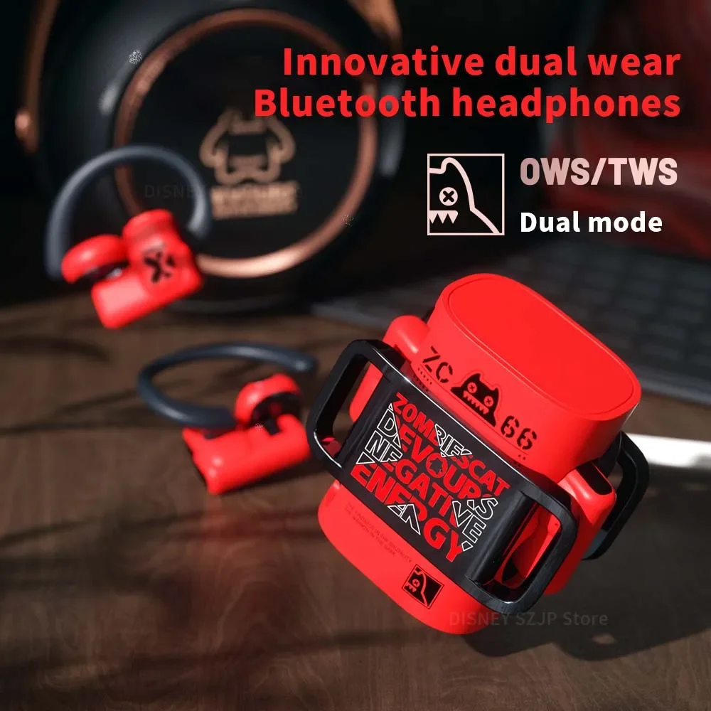 Zombiescat Earbuds B9 OWS TWS Bluetooth Open/In Ear Dual Mode Wireless Earphones HD Calls Bluetooth 5.4 Headphone with Mic