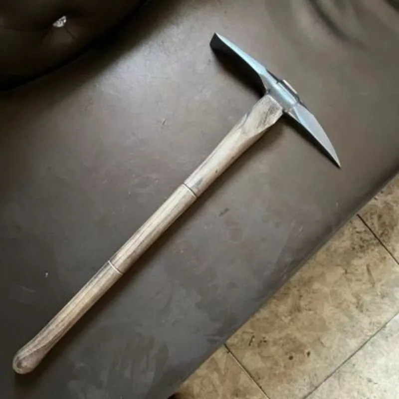 Hand-forged Firewood Pickaxe Outdoor Garden Multifunctional Planting Picking Pickaxe Wooden Handle Professional Garden Hand Tool