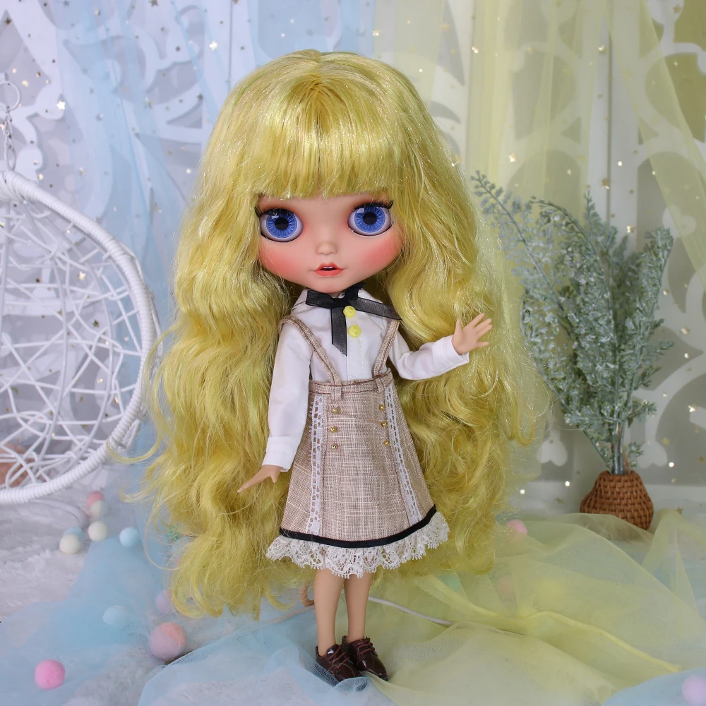 ICY DBS Blyth 1/6 Puppe 30cm Gelb-grün haar Tan Haut frosted Gesicht bjd puppe vollen satz SD