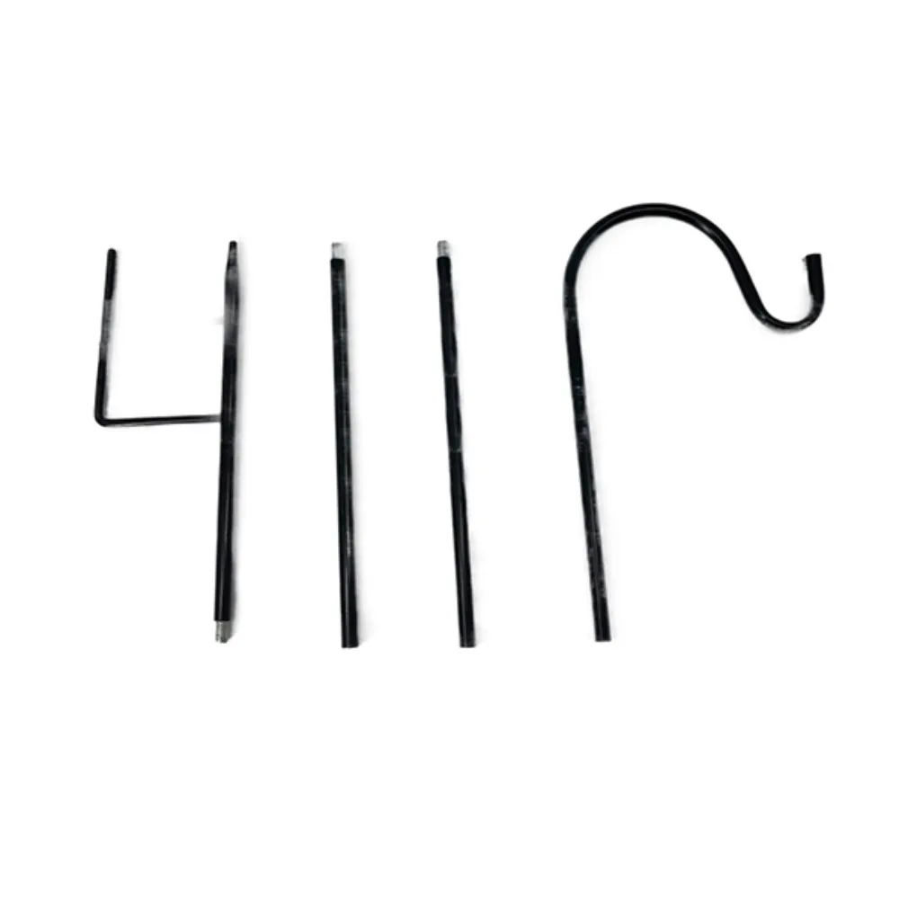 

Garden Utensils Metal Shepherd Hook Detachable Rust Proof Ground Insertion Rod Multi-purpose Iron Bracket Wedding