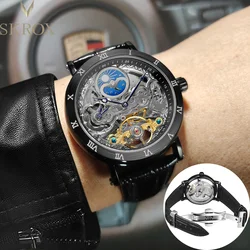 SKROX GMT Fasi lunari Movimento automatico Orologio meccanico impermeabile Orologi da polso maschili Orologio da uomo di lusso originale di fascia alta aaa