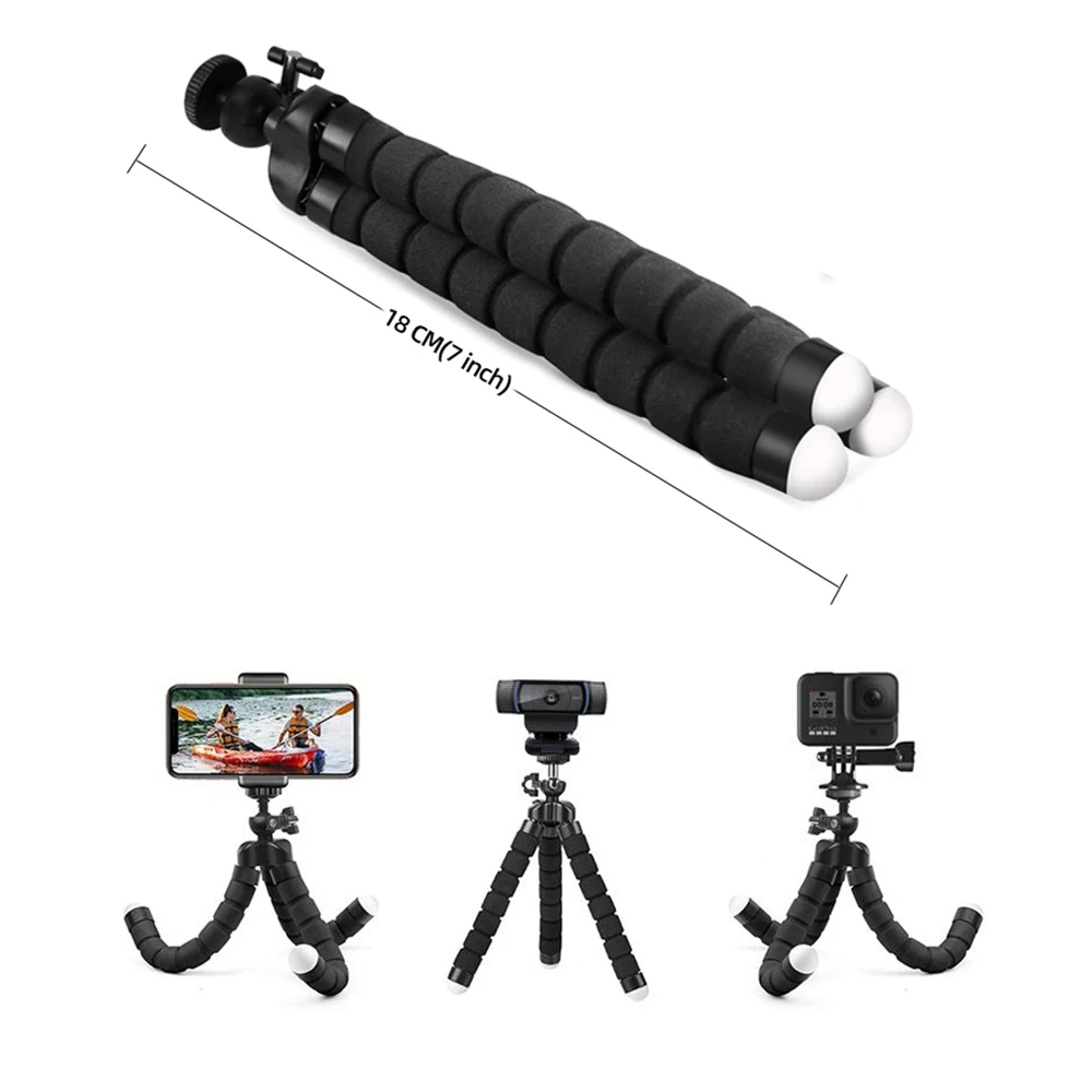 SmartPhone Clamp Tripod Mount Mobile Phone Camera Stand Holder Monopod Octopus Desktop Tripod For iPhone Samsung Huawei Realme