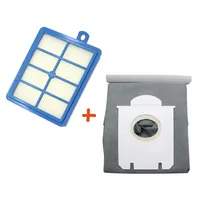 Washable H12 H13 Dust Hepa Filter + High Quality Vacuum Cleaner Bags  Fit For Philips Electrolux