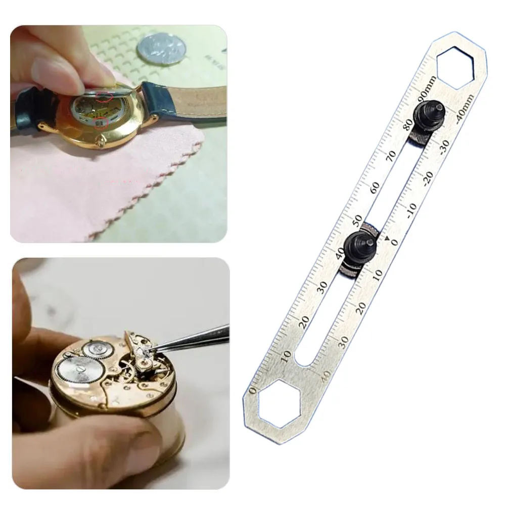 Stainless Steel Watch Case Opener with Rotating Mechanism to Remove Screw Down Watch Backs Safely and Efficiently