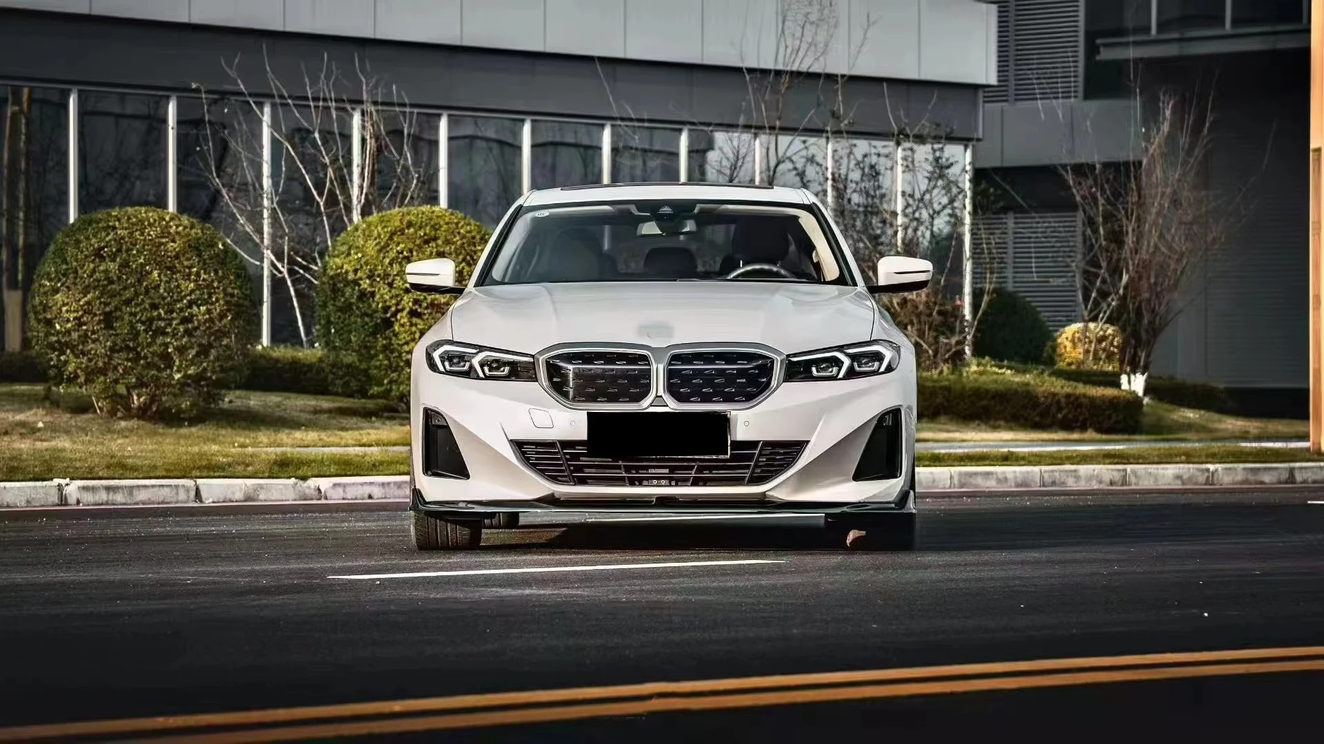 For BMW I3 Shiny Black Small Surround Front Lip and Rear Lip Side Skirt Body Kit
