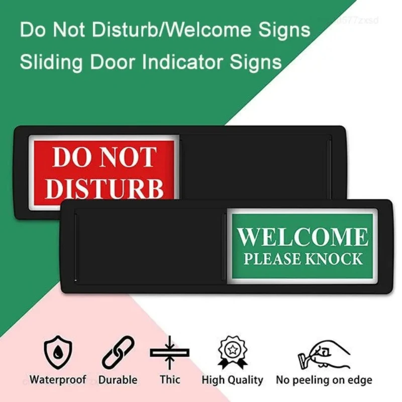 1 pcs Privacy Signs Do Not Disturb/Welcome Signs for Home Office Restroom Meeting Hotel Hospital, Sliding Door Indicator Signs