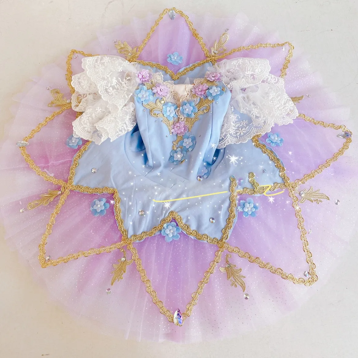 New Professional Ballet Tutu For Kids Girls Swan Lake Ballet Dance Clothes Pancake Tutu Ballerina Fairy Figure Skating Dress