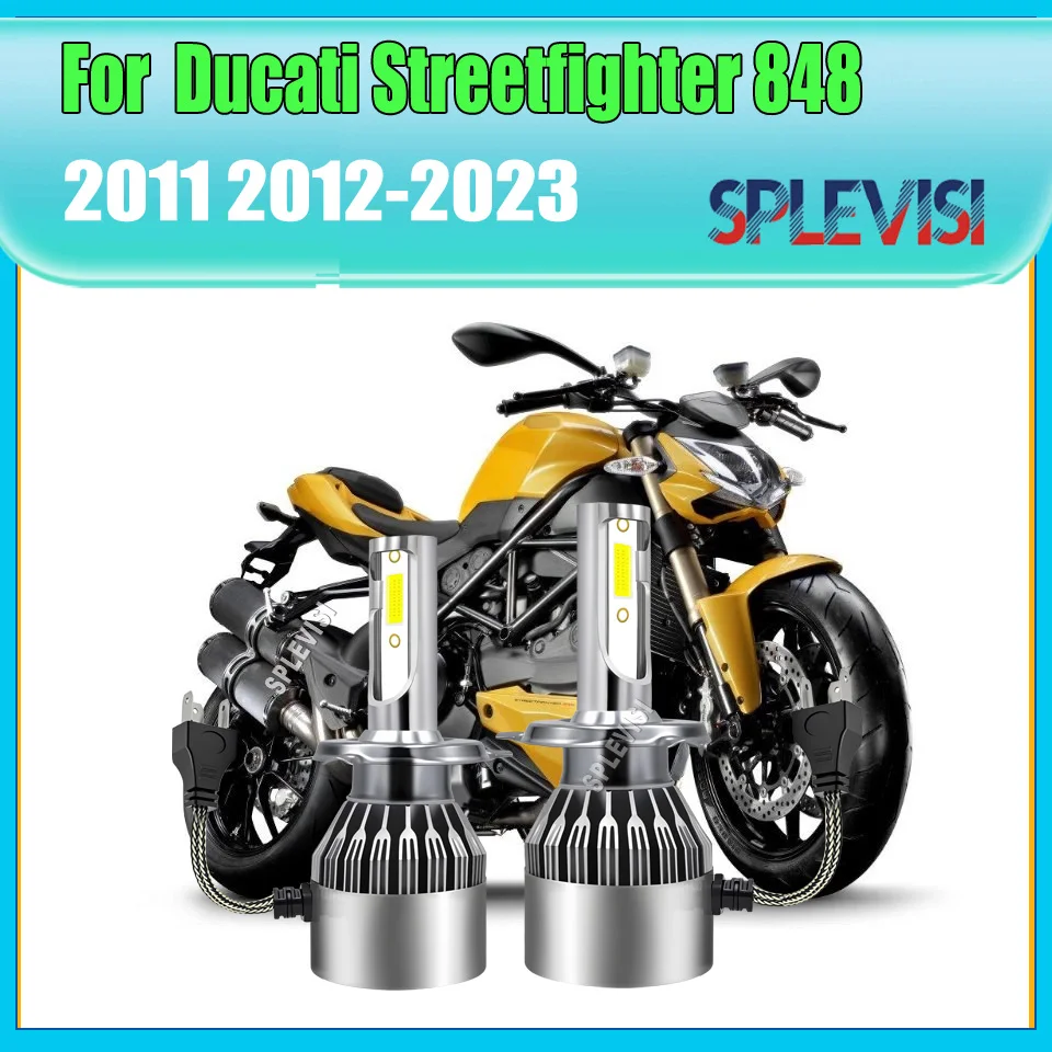 

H4 HB2 Headlight Bulbs -focused beam pattern and a clear cut-off line For Ducati Streetfighter 848 2011 2012 2013 2014 2015-2023