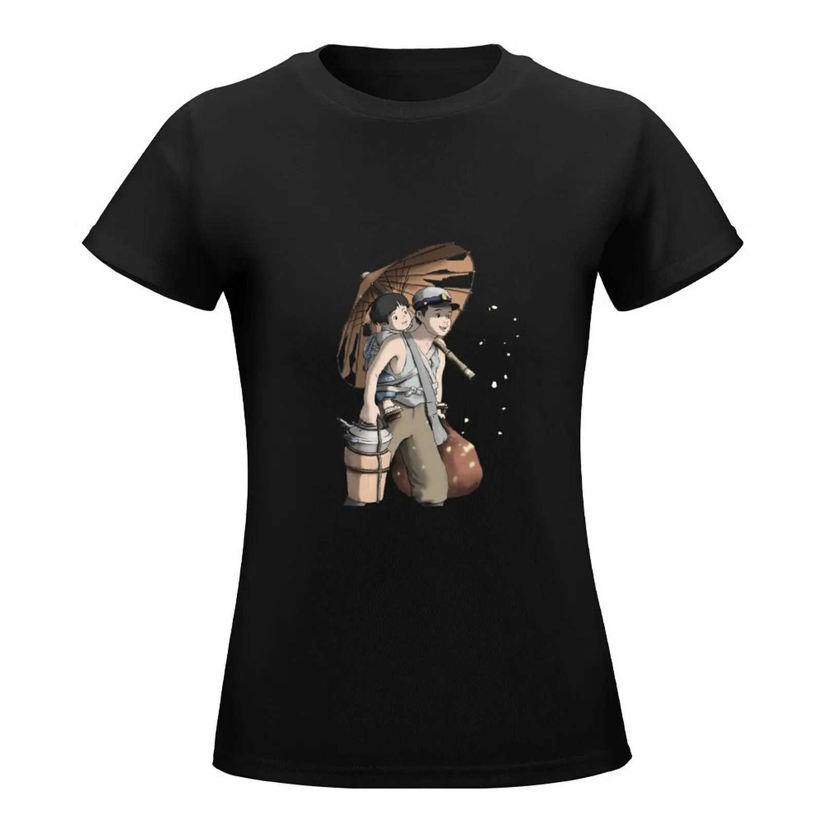 Grave Of The Fireflies Sticker T-Shirt shirts graphic tees animal print quick drying Blouse Woman clothes