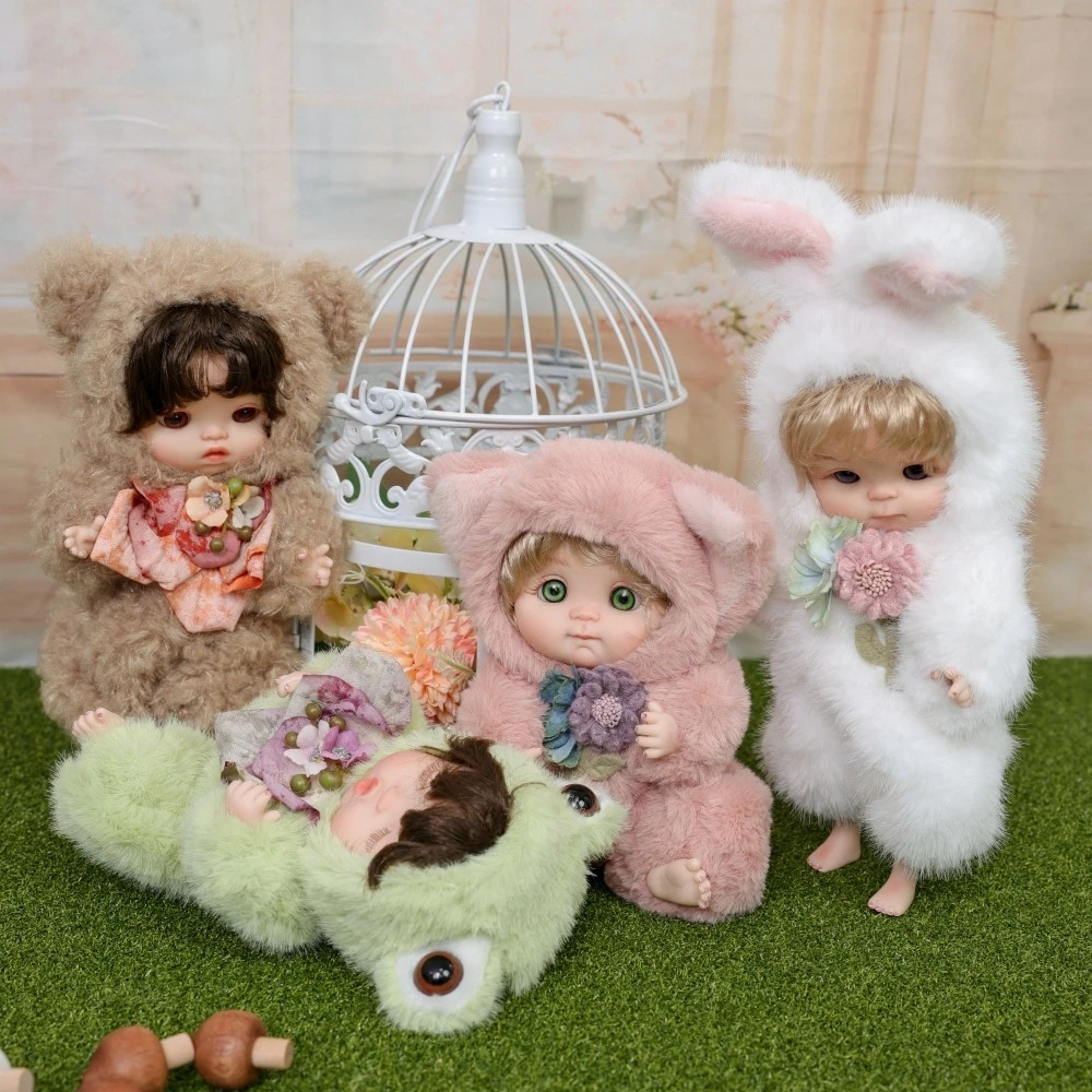 10 Inches Realistic Finished Reborn Baby Doll Cloveray Plush Animal Set Silicone Vinyl Doll Lifelike Kids Birthday Xmas Toy Gift