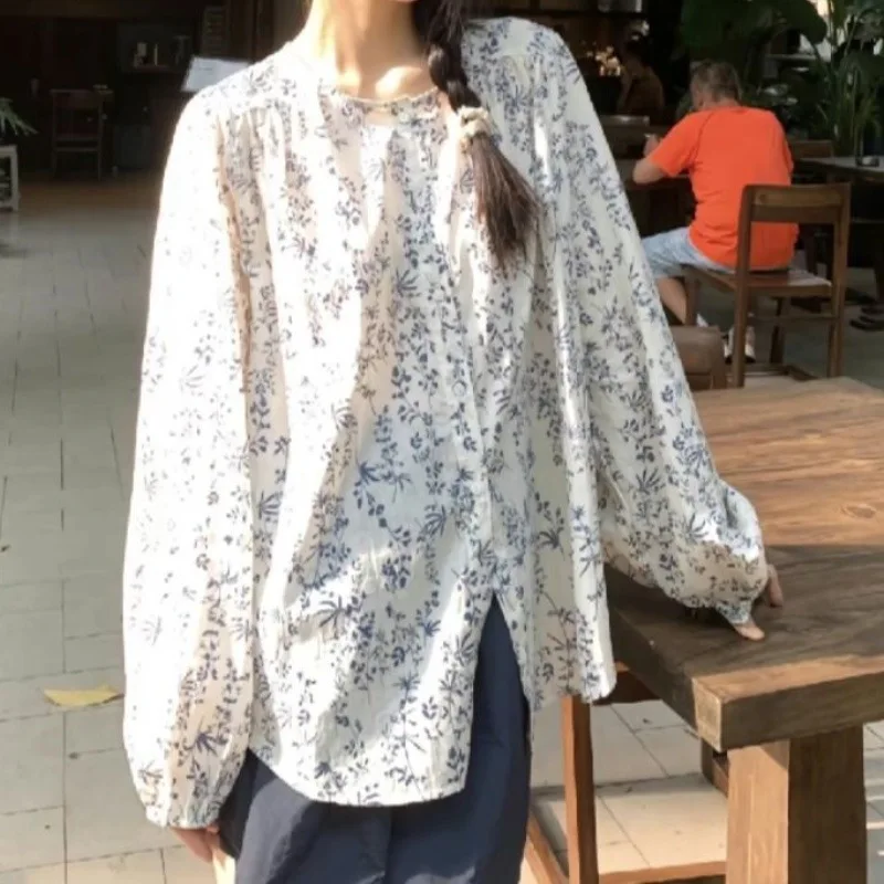 

Summer Suit 2025 New Floral Sunscreen Shirt + Elastic High-waisted Wide-leg Shorts Casual Two-piece Set for Women