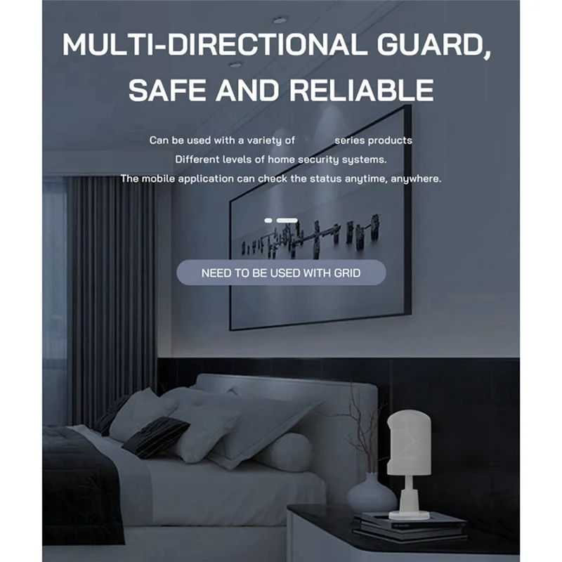 

1 шт. Zigbee умный датчик присутствия человека инфракрасный датчик света детектор с сигнализацией для домашнего офиса-Y41A