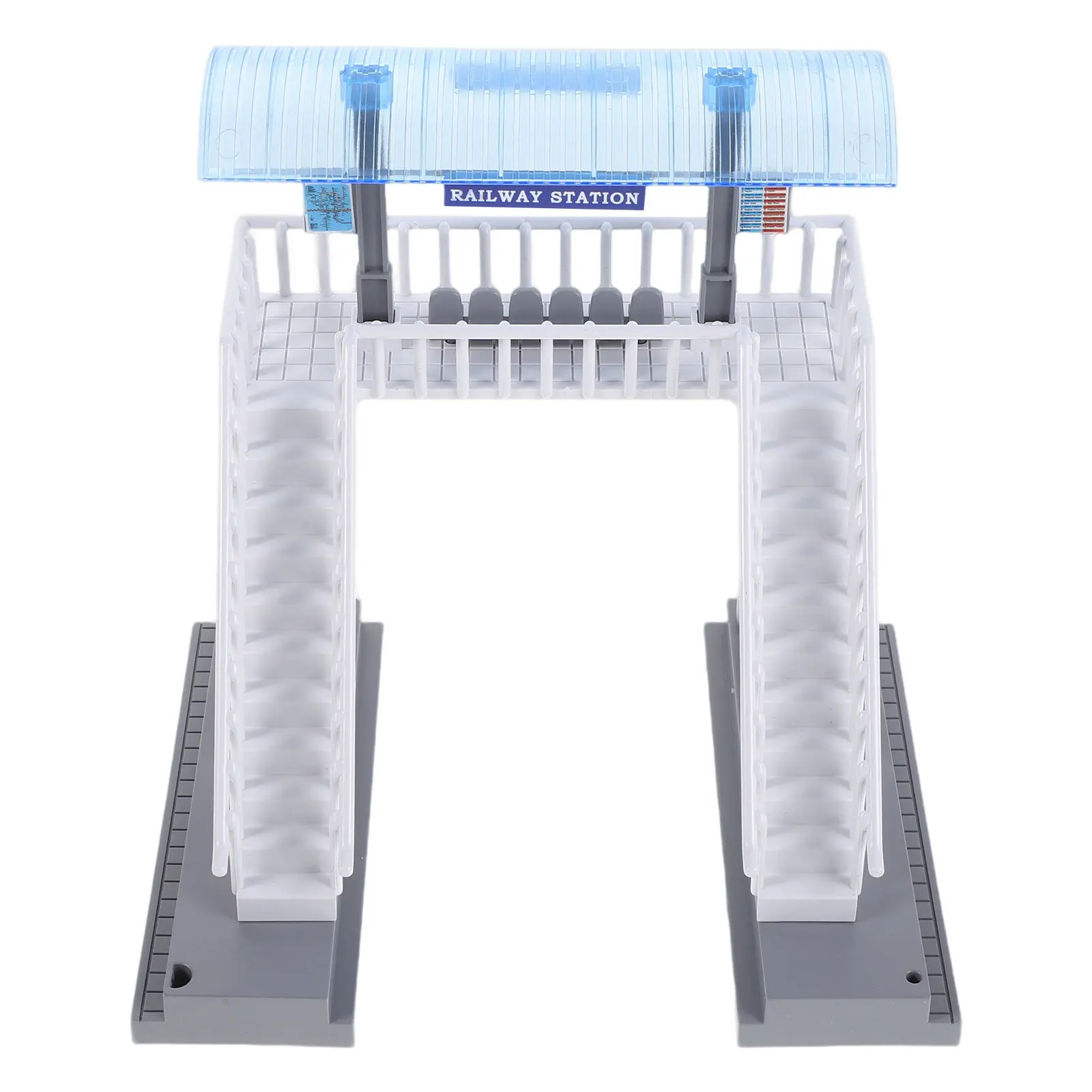 Railway Footbridge Plastic Mini Pedestrian Bridge DIY Sand Table Building Layout Train Accessories Railway Scenery Ornament
