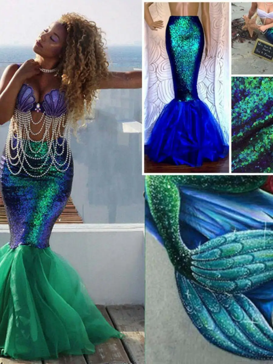 

Новый Хэллоуин косплей хвост русалки f Body Fi Tail Ele женский костюм сценическое представление традиционная одежда ханьфу